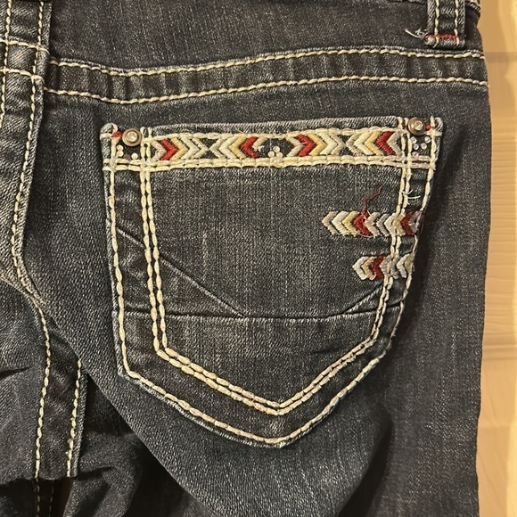 Daytrip Lynx Dark Bling Aztec Tribal Skinny Jeans 26R - Picture 3 of 6